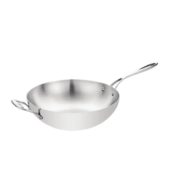Wok tricapa de base plana 310mm Vogue