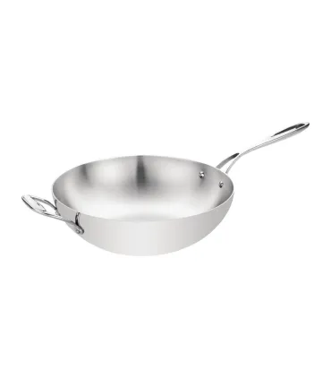 Woks Wok tricapa de base plana 310mm Vogue Vogue Y261 Woks Wok tricapa de base plana 310mm Vogue Vogue Y261
