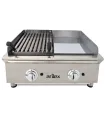 Plancha frytop acero 65 cm con Barbacoa 35 cm Arilex 100FRYGRBN