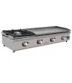 Plancha a gas en acero laminado 6 mm con fogón 1200mm de largo 120PGLF