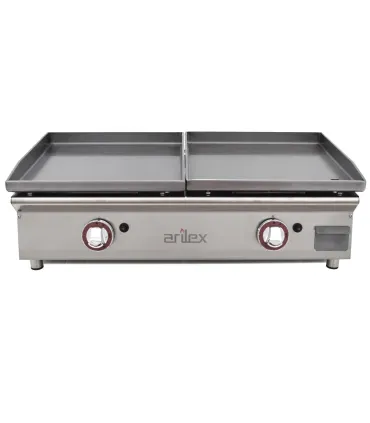 Planchas a Gas Plancha a gas 2 zonas serie DUO 80 cms de largo 4040PGLL Arilex 4040PGLLN