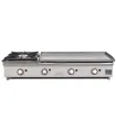Plancha a gas 80 cm en acero rectificado 15 mm + fogón 5.8 Kw 1200mm de largo 120PGRF