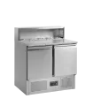 Mesa fría Pizzería encimera de granito y vitrina 5 GN 1/6 GP92