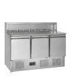 Mesa fría Pizzería encimera de granito y vitrina 8 GN 1/6 GP93