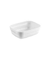 Fuente rectangular de 12 cm. en policarbonato de 175 cc ( 240 unidades ) Blanco 32