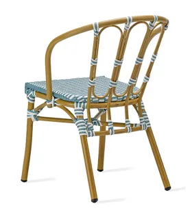 Silla en aluminio y rattan sintético FHPR001