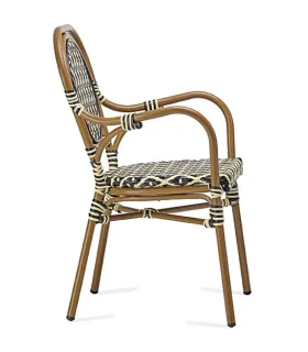 Sillón en aluminio y rattan sintético FHBH004