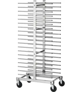 Carro bandejero doble acero inoxidable para 40 bandejas