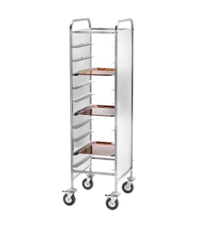 Carro bandejero reforzado acero inoxidable para 10 bandejas GN