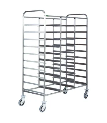 Carros para bandejas Carro bandejero triple en acero inoxidable para 30 bandejas GN 1/1 Forcar