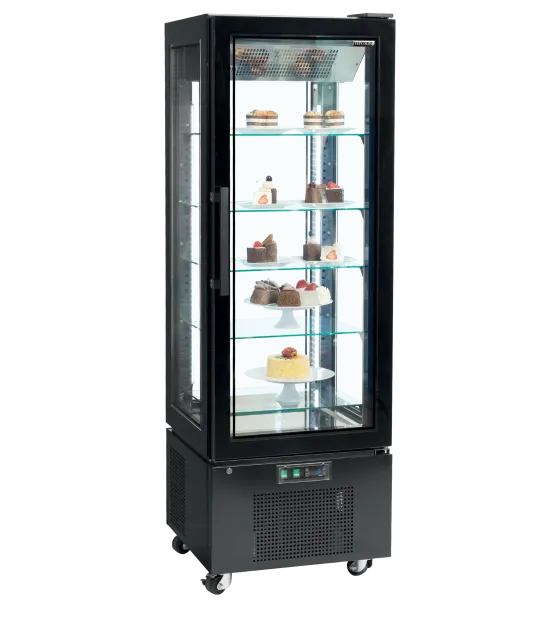 Vitrina Refrigerada 4 Caras de Cristal 650x650x1950h mm UPD400-C