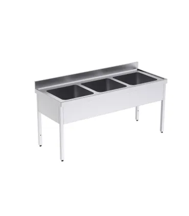 Fregaderos Gran Capacidad Bastidor con fregadero Gran Capacidad 1800x700 triple Distform FBG30718 Distform