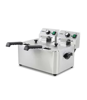 Freidora electrica de sobremesa 4+4 litros Edenox TF-5-D E