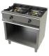 Cocina a gas con mueble de 2 fuegos 8+8 Kw SerIe 550 JUNEX 6200/1