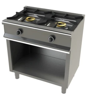 Cocina a gas con mueble de 2 fuegos 8+8 Kw SerIe 550 JUNEX 6200/1