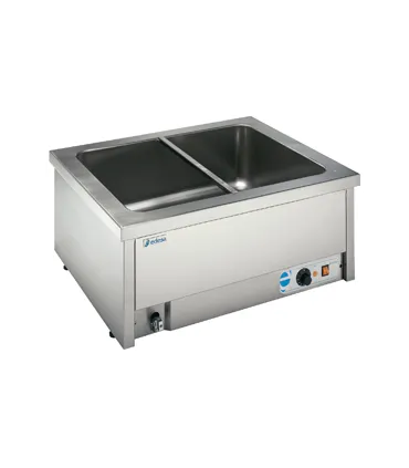 Baño María Húmedo de sobremesa 2 GN 1/1 Edenox BMSM-211 Baño María Húmedo de sobremesa 2 GN 1/1 Edenox BMSM-211