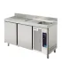Mesa Refrigerada 2 puertas GN 1/1 fondo 700mm con fregadero Edenox ...