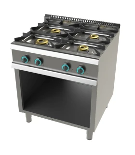 Cocina a gas con mueble de 4 fuegos 4,5+8+2x6 Kw Serie 900 JUNEX 94...