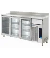 Mesa refrigerada Frente Mostrador 3 Puertas de cristal Edenox FMPS-200