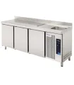 Mesa Refrigerada 3 puertas GN 1/1 fondo 700mm con fregadero Edenox MPGF-180 HC