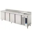 Mesa Refrigerada 4 puertas GN 1/1 fondo 700mm con fregadero Edenox MPGF-225 HC