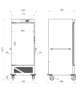 Carro Inox Frío de 34 GN 1/1 Edenox CF-20