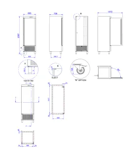 Armario para Congelados 2 medias puertas Edenox ANS-702 HC