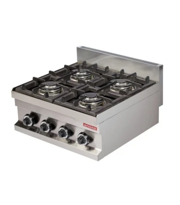 Cocinas a Gas Cocina a gas sobremesa 4 fuegos 4x3,6kw 600x600x265h mm GC606 Arisco GC-606