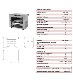 Tostador Chico eléctrico con temporizador HR Fainca T02CON