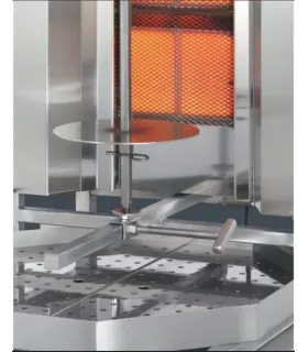 Asador Kebab a Gas Butano y Propano 4 quemadores Potis