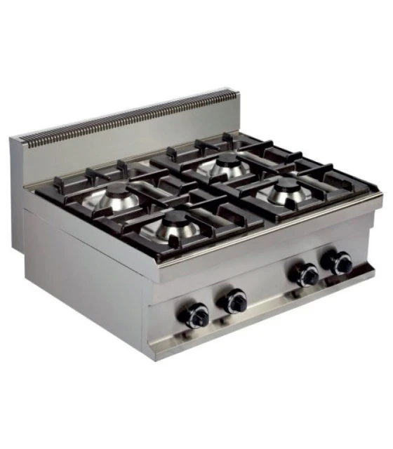 Cocina a gas sobremesa 4 fuegos 4x6kw 800x700x290h mm GR721S