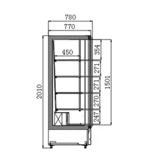 Armario Expositor Refrigerado color negro 2 puertas VESUR-902-C de ...