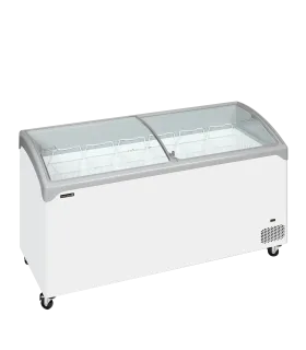 Arcón Congelador Cristal Inclinado con cestos 1570x650x918h mm NIC5...