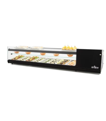 Vitrina refrigerada de tapas 3 pisos con cuba plana 1808mm Vitrina refrigerada de tapas 3 pisos con cuba plana 1808mm