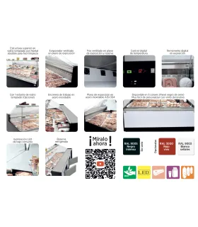 Vitrina refrigerada frío ventilado 1500x1100mm con reserva VRV-150-XL
