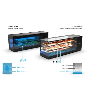 Vitrinas de Tapas Vitrina refrigerada de Tapas 2 pisos refrigerados largo 132 cm Sayl Logic Plus Sayl Vitrinas de Tapas Vitrina refrigerada de Tapas 2 pisos refrigerados largo 132 cm Sayl Logic Plus Sayl