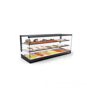 Vitrina caliente 3 pisos con puertas traseras Sayl Logic Triple
