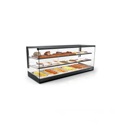 Vitrinas Calientes Vitrina caliente 3 pisos con puertas traseras Sayl Logic Triple Sayl