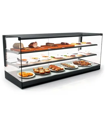 Vitrinas para pastas y bocadillos Vitrina neutra recta 3 pisos con puertas traseras Sayl Logic Triple Sayl Vitrinas para pastas y bocadillos Vitrina neutra recta 3 pisos con puertas traseras Sayl Logic Triple Sayl