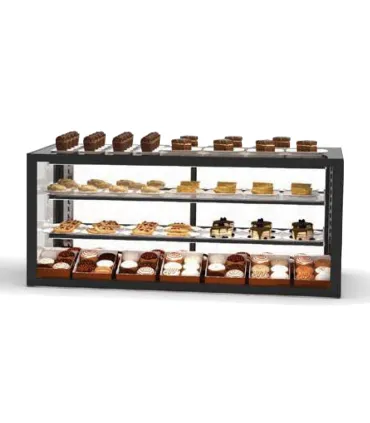 Vitrinas de Pastelería Vitrina Neutra Sobremostrador 1200x600x515mm Sayl Integra IN-120-50N Sayl IN-120-50N
