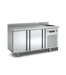 Mesa Refrigerada de 2 puertas y fregadero 1495x600mm Docriluc BMR-1...
