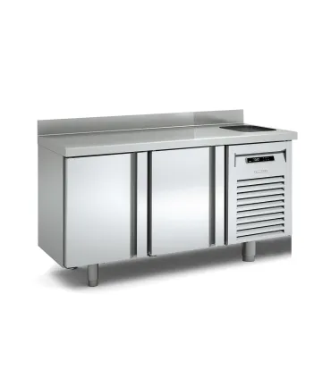 Mesa Refrigerada de 2 puertas y fregadero 1495x600mm Docriluc