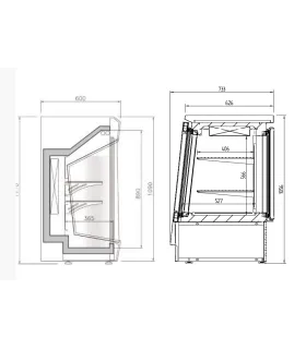 Vitrina Refrigerada Infrico Inox con doble acceso VC 1400