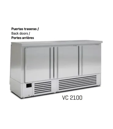 Vitrinas Mostrador Vitrina Refrigerada Infrico Inox con doble acceso VC 2010 Infrico