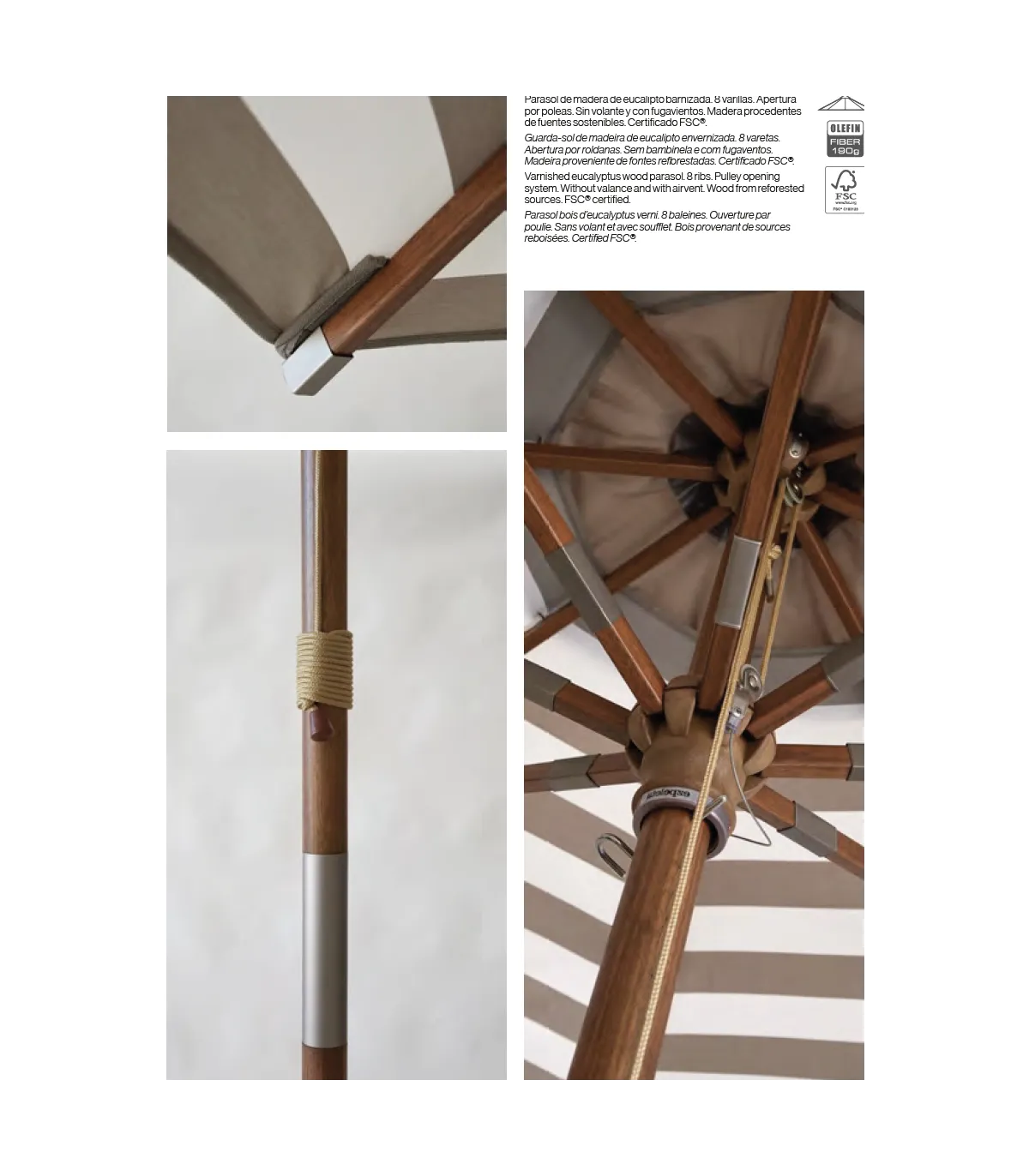Parasoles Ezpeleta Java Parasol Redondo Ø 3m Ezpeleta SIMO10O3000720P