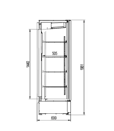 Armarios Expositores Congelados Armario Expositor Congelados Frío Ventilado 770x660x1962hmm Docriluc EVRF-710 Docriluc