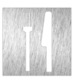 Pictograma inoxidable "Restaurante" 120x120x1.5 mm