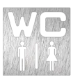 Pictograma inoxidable "WC" 120x120x1.5 mm