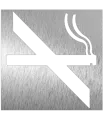 Pictograma inoxidable "Prohibido Fumar" 120x120x1.5 mm