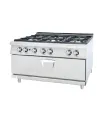 Cocina de 6 fuegos y horno a gas maxi 1200x730mm